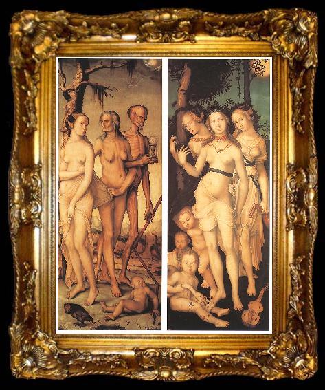 framed  BALDUNG GRIEN, Hans Three Ages of Man and Three Graces, ta009-2